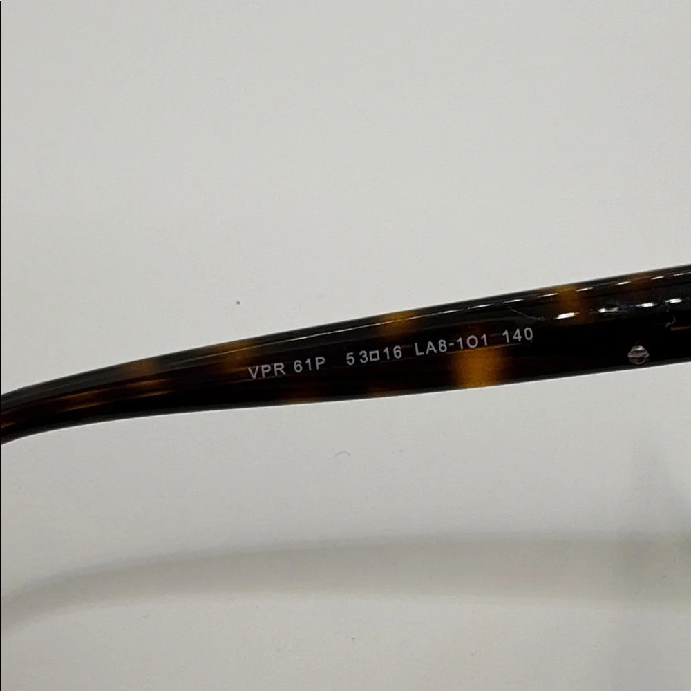 Women’s Prada tortoise shell eyeglass frames VPR 61P 53-16 LA8-101 140